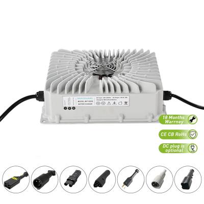 Waterproof Battery Charger 12.6V 3S Charger 16.8V 4S Li Ion Charger 1500S 12 Volt 55A Electric Ce White AC 200-220V 1500W